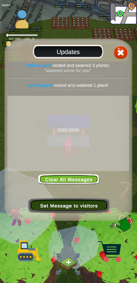check what happened while away