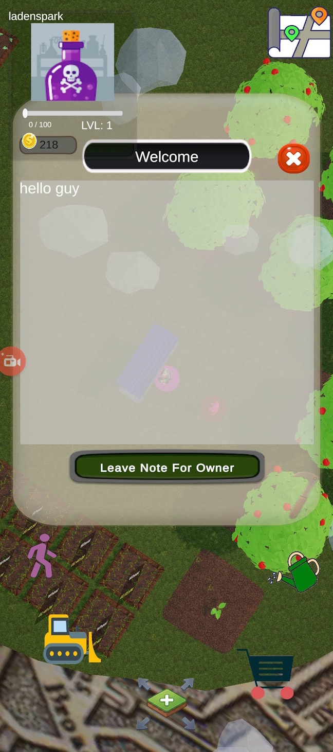 leave a note for visitors