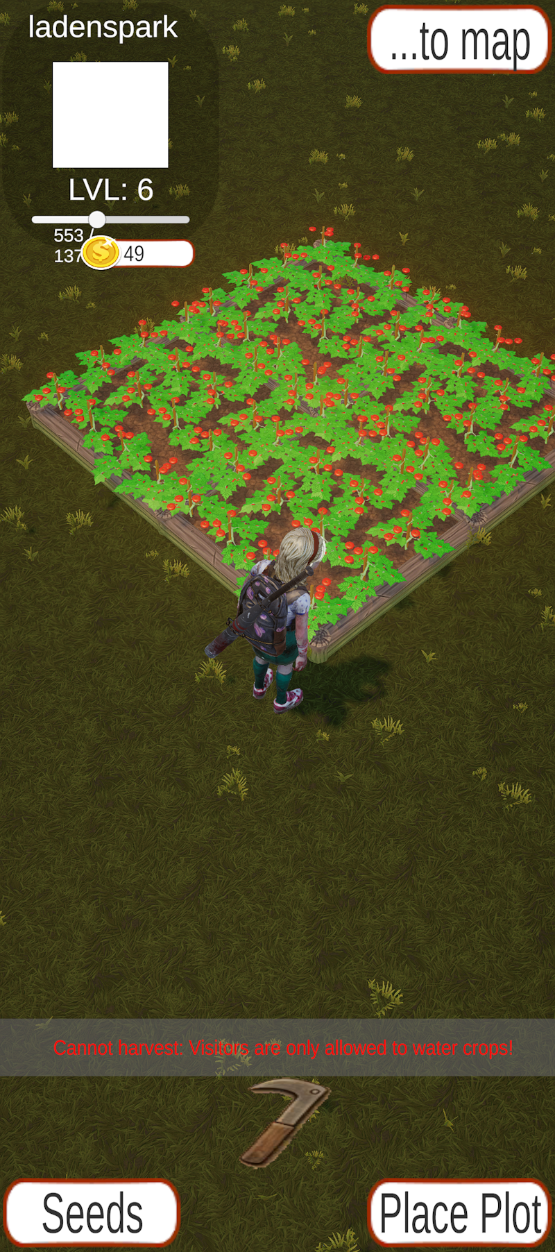 you can only water friends crops!